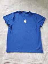 Apple Store Employee Shirt Embroidered Womens Red and Blue