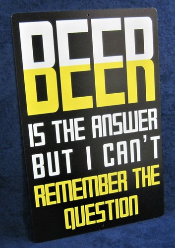 BEER is the Answer - Full Color Metal Sign - Man Cave Garage Bar Pub Wall Décor - Picture 4 of 9