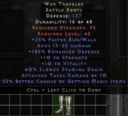 D2R LADDER S7 Softcore 🙂 War Traveler WT Stiefel 🙂 Diablo 2 wiederbelebter PC - Bild 1 von 9