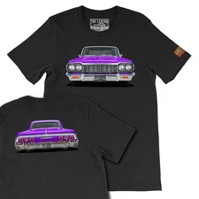 1964 Purple Chevy Impala SS The Legend Classic Car, Men's T-shirts Made in USA
