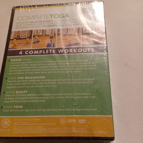 New!! COMPLETE YOGA Gaiam 4 DVD Set Power Yoga Sealed - Picture 2 of 2