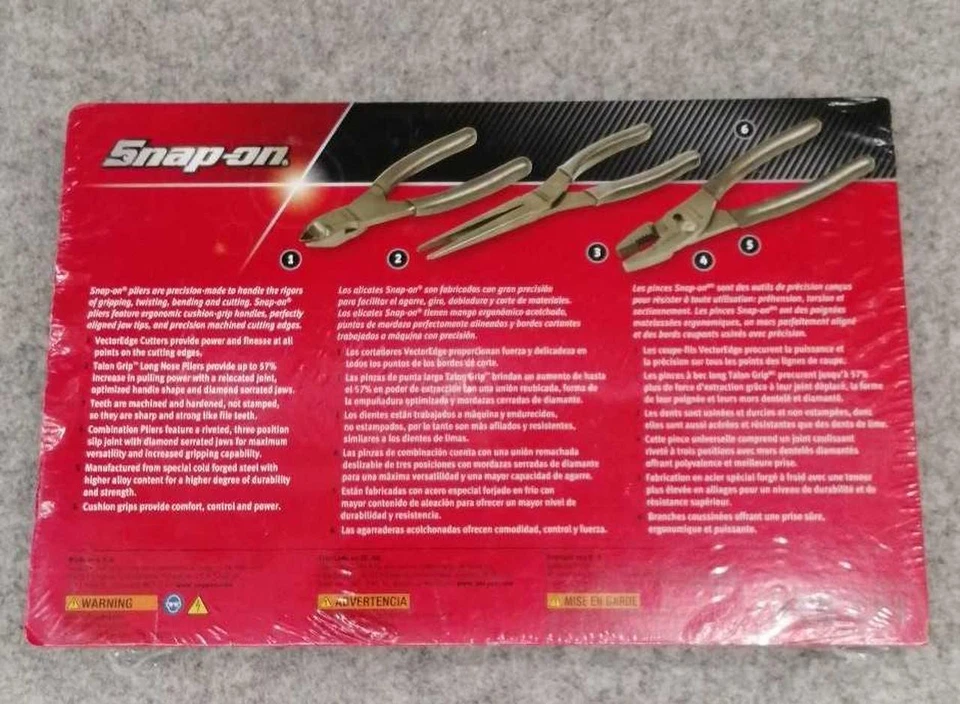 SNAP ON PL307ACFDT Plier Set Mechanics Tool Original Unused - Image 2 of 2