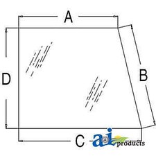 Glass Side New (RH/LH) 70573642: fits Case 200 210 220