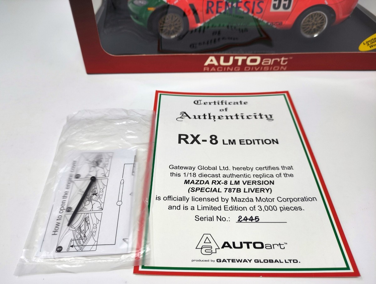 AUTOart RX-8 LM Edition 1:18 限定モデル 1/18 Autoart Mazda RX-8 LM Edition Orange and Green 🤝ALSO