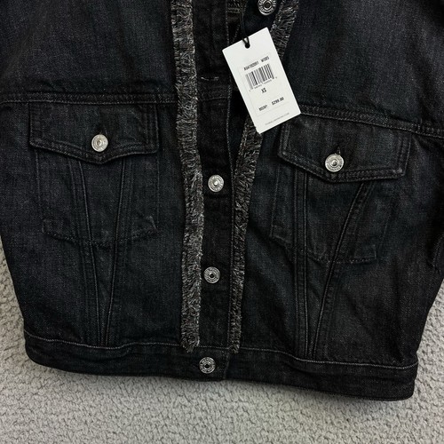 Seven 7 For All Mankind Damen Jeansjacke schwarz Denim Größe XS Fransen neu mit Etikett - Bild 5 von 10