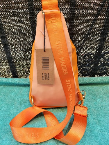 Steve Madden BKNICKS Women’s Girl's Crossbody Small Backpack Orange Bag - Picture 5 of 6