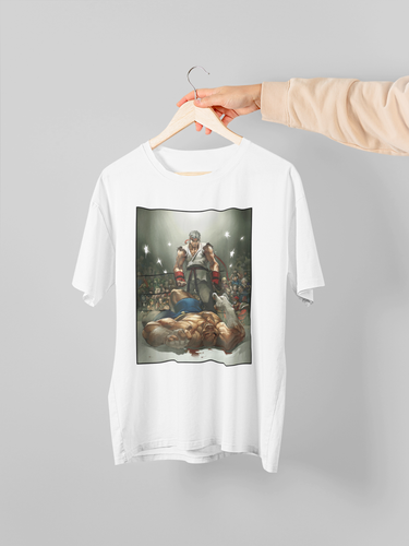 Camiseta unisex premium Sagat Defeated By Ryu | Regalos para fanáticos de Street Fighter - Imagen 3 de 7