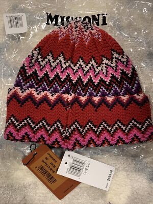 新品　MISSONIの可愛い帽子　お値下げ New With Tags Missoni Cappello Unica D8155 Multi-Color Beanie