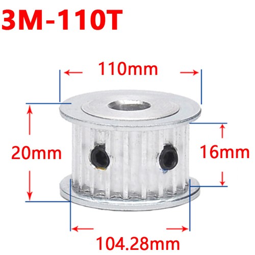 3M 70T-120T Timing Pulley Without Step Synchronous Wheel For 15mm Width Belt - Picture 11 of 12
