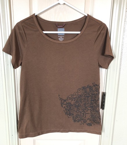 The North Face VaporWick Womens Med Brown Short Sleeve T-Shirt - Picture 1 of 5
