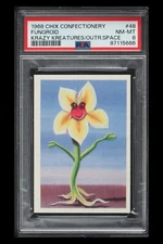 1968 🧑‍🚀 Chix Confectioners Krazy Kreatures/Outr Space, 🌻 Fungroid #48 PSA-8