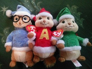 BRAND NEW Alvin And The Chipmunks Christmas Plush Ty Beanie Babies | eBay