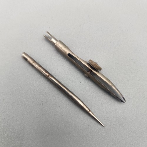 Vintage Morilla 20 Metal Drafting Tools w/Leather Case. Compass - Picture 8 of 9