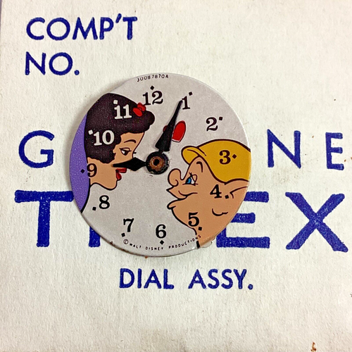 Lot Vintage Snow White Walt Disney Production Dial 30087870A Cannon Pinion Hour - Picture 2 of 5
