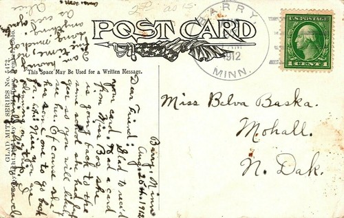 Humor, "May Your Eyes Pop..." Signed F.A. Moss, Postmarked 1912 Barry, MN - Imagen 2 de 2