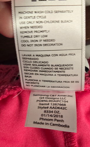 DKNY Girls Shorts Pink Lace Lined Size 8 NWT - Picture 6 of 6