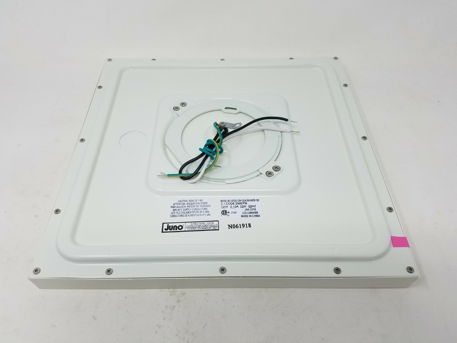 Juno Lighting 121/8"W 3500K LED Flush Square Ceiling Fixture w