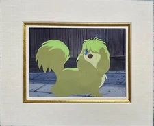 LADY and the TRAMP Peg Disney Production Cel 1955 Matted with Background