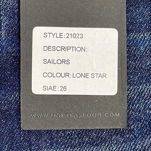 Nuevo con etiquetas Pantalones Cortos One Teaspoon Sailors tiro bajo calce relajado lavado oscuro talla 26 - Imagen 11 de 11
