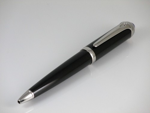 CARTIER R DE CARTIER BALLPOINT PEN COMPOSITE BLACK CABOCHON SAPPHIRE BLUE + BOX - 第 5/9 張圖片