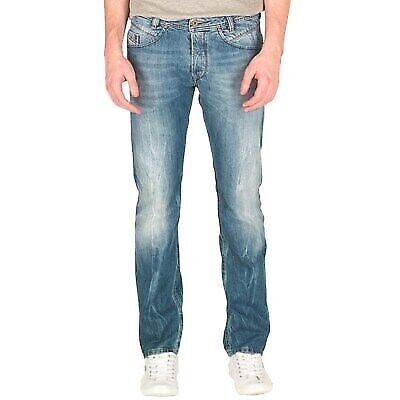 DIESEL Men's IAKOP 0RBRT WASH  Denim Jeans REGULAR SLIM TAPERED Blue RRP £140 - Afbeelding 1 van 4