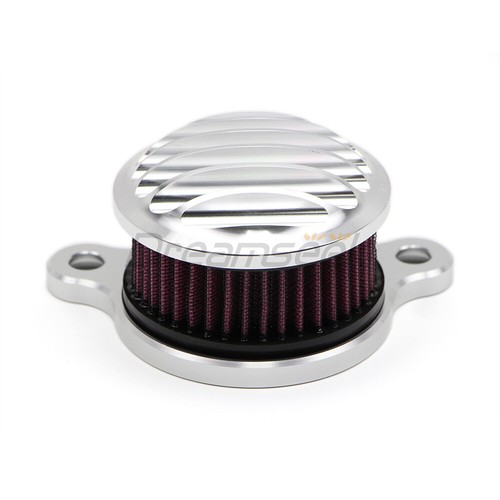 Aluminum Air Cleaner Intake Filter Kit for Harley Iron 883 Sportster 1200 Silver - Picture 4 of 9
