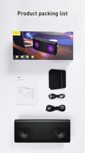RGB Lautsprecher Wireless 5.0 Bluetooth für TV Home Soundbar Film Smartphone MP3 PC - Bild 6 von 6