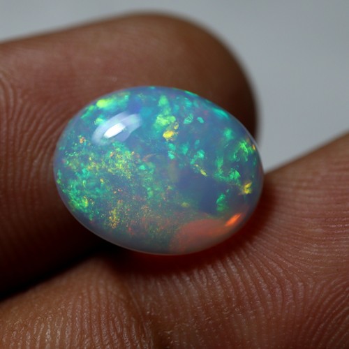 14.7x11.8 MM Natural AAAA Rainbow Multi Flashy Fire Ethiopian Welo Opal Cabochon - Picture 8 of 10