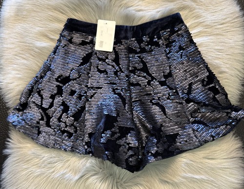 Neu mit Etikett J.O.A. Pailletten ausgestellt Flatter Mini Shorts Größe XS $ 60 Neu! - Bild 6 von 12