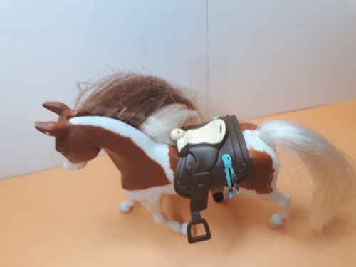Vintage Lanard Reeves Breyer Pony 3.5" Horse With Saddle Brown Foal - 2003 VG C - Picture 5 of 13