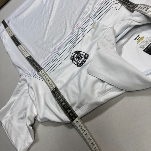 Greg Norman Golf Polo Shirt Lightweight White Casual Mens Medium M Flawed - Imagen 12 de 14