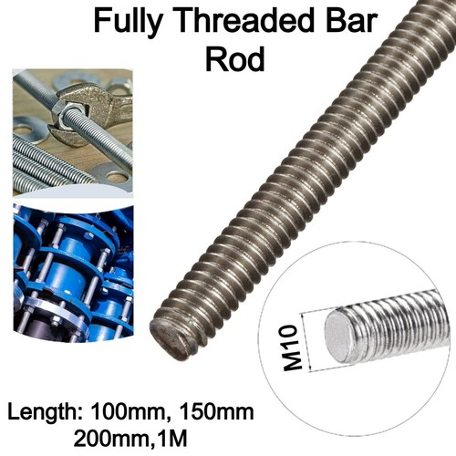 M6 M8 M10 A2 STAINLESS STEEL ALL THREADED ROD FULL THREAD STUDDING BAR 10mm - 1M - Picture 19 of 19