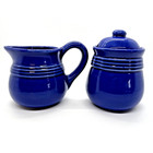 Test Rite International Cobalt Blue Stoneware Sugar & Creamer set