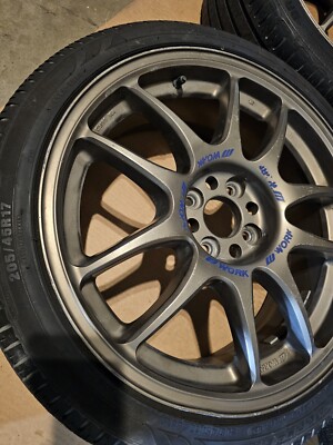 17x7J 4x100 42 Work Emotion CR KAI JDM Wheels WORK | Set of 4 | WP