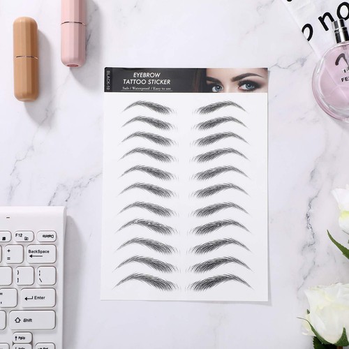 12 Sheets 108 Pairs 4D Hair Like Waterproof Eyebrow Tattoos Stickers Temporar... - Picture 4 of 7