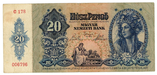 Ungarn … P-109 … 20 Pengo … 1941 … *sehr schön+*😃 - Bild 1 von 2