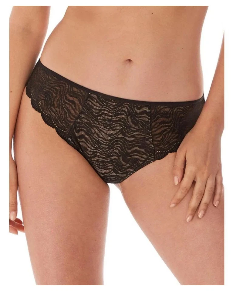 Braguitas Fantasie Impression negras de encaje talla M 12 14 clásicas de tiro medio 5855 Foto 4 de 4