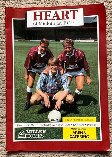 Hearts FC, 10 home match programmes, season 1990-91, Scottish Premier League - Picture 2 of 2