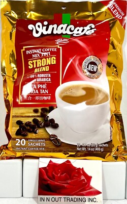 Vinacafe 3-In-1 Strong Blend Instant Coffee 20 Sachets x 20g~03/2027