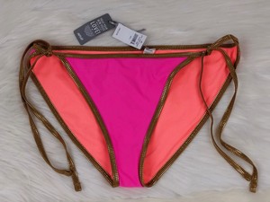 aerie ae pink salmon gold trim swimsuit swim string aerie size chart