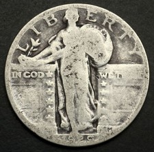 1929 USA Standing Liberty Quarter  Dollar Coin Silver (.900) - KM#145