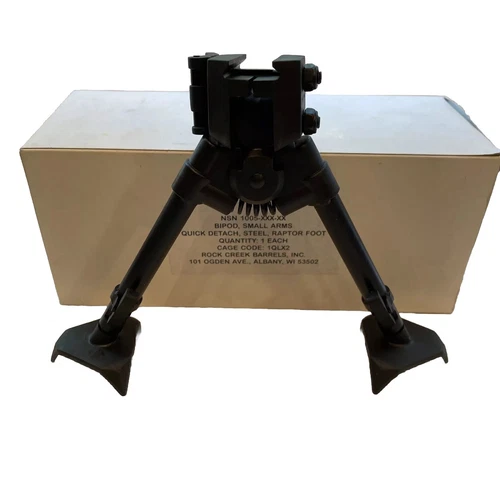 Rock SOPMOD Raptor Foot Bipod BY ROCK CREEK BARRELS 5.5”-7.5” NOS