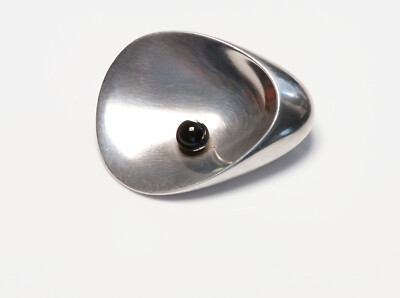 Georg Jensen Nanna Jorgen Ditzel Silver Onyx Brooch 328 | eBay