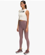 NEW North Face M Motivation High Rise 7/8 Pocket Leggings Twilight Mauve Legging