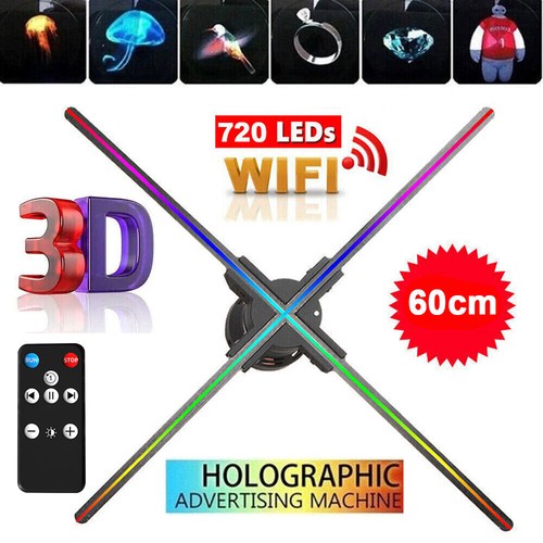LED WiFi 3D Holographic Projector Hologram Player Fan Image Advertising Player - Imagen 16 de 17