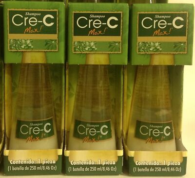 3 Bottles Shampoo Cre-C Max Caida De Cabello Hairloss ( No Box )