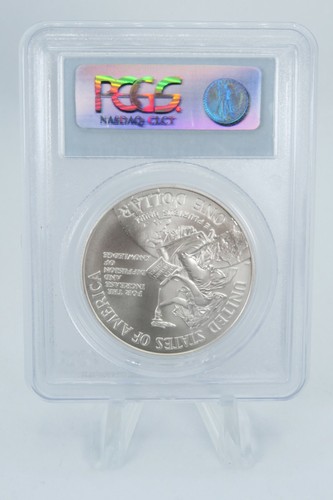 1996-D PCGS MS69 Smithsonian Commemorative Silver Dollar Business Strike $1 - Picture 2 of 2
