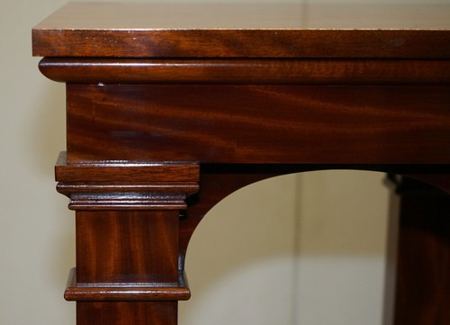 ANTIQUE FLAMED MAHOGANY PEDESTAL FROM PRINCESS DIANA'S FAMILY HOME SPENCER HOUSE - Picture 6 of 17