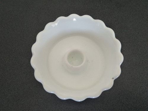 FENTON MILK WHITE GLASS HOBNAIL CANDLESTICK HOLDER - Picture 2 of 5