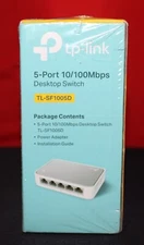 TP Link 5 Port 10/100 Mbps Desktop Switch Model TL-SF1005D Sealed